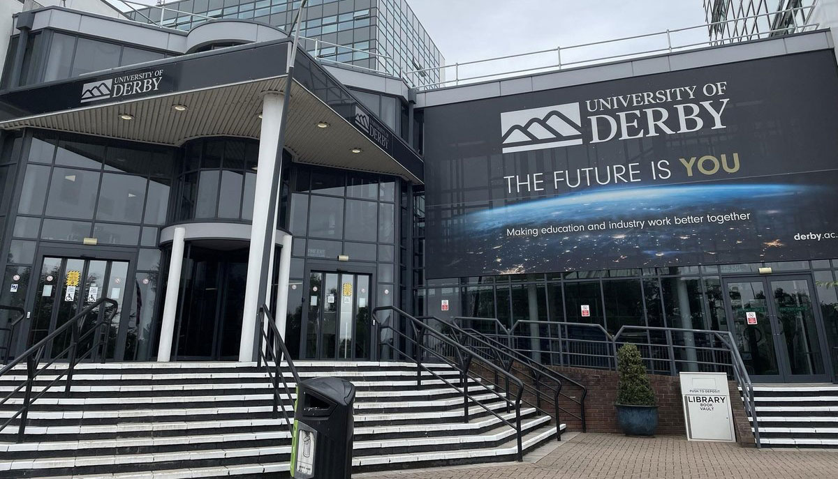 University of Derby campus entrance